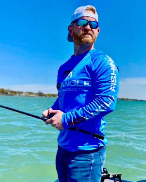 UPF 50 Long Sleeve Fishing Shirt on Boat
