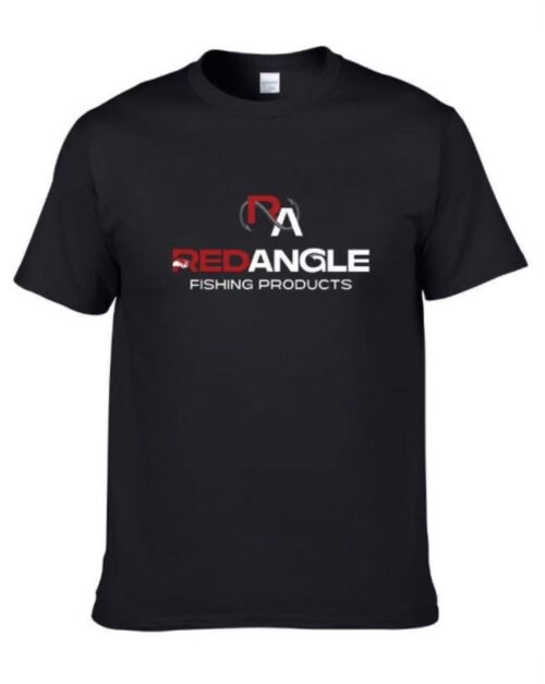 Red Angle Fishing T-Shirt - Black